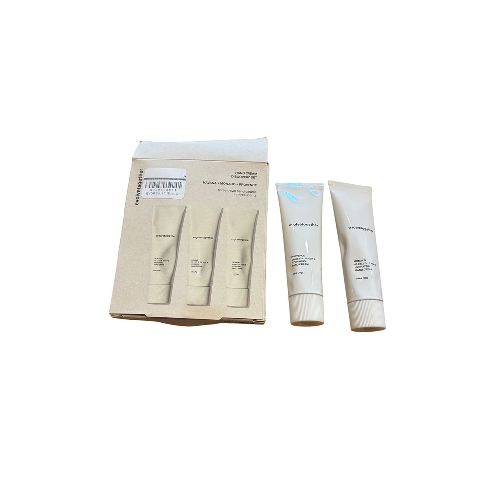 evolvetogether Hand Cream Discovery Set 2 Travel Tubes Havana Monaco Provence